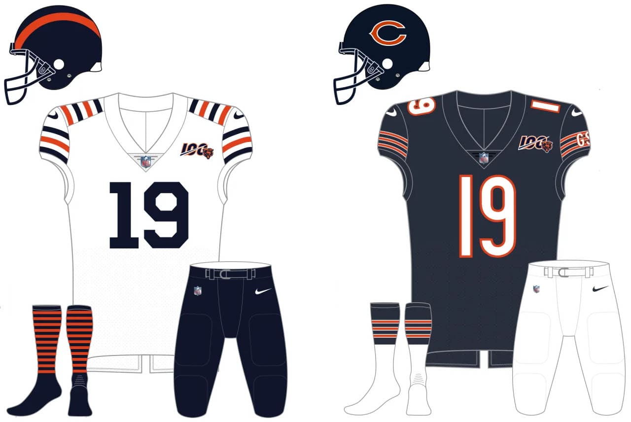 chicago bears jersey history